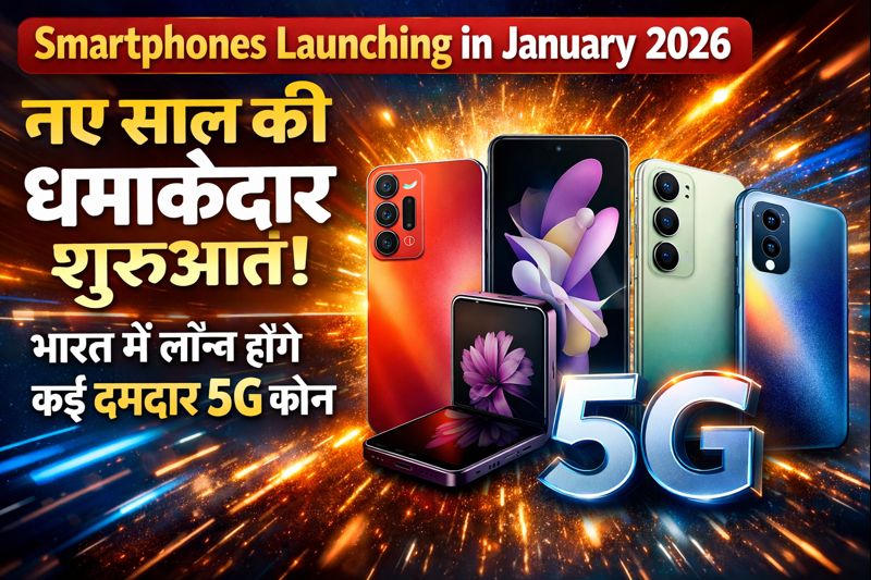 Smartphones Launching in January 2026: नए साल की धमाकेदार शुरुआत, भारत में लॉन्च होंगे कई दमदार 5G फोन
